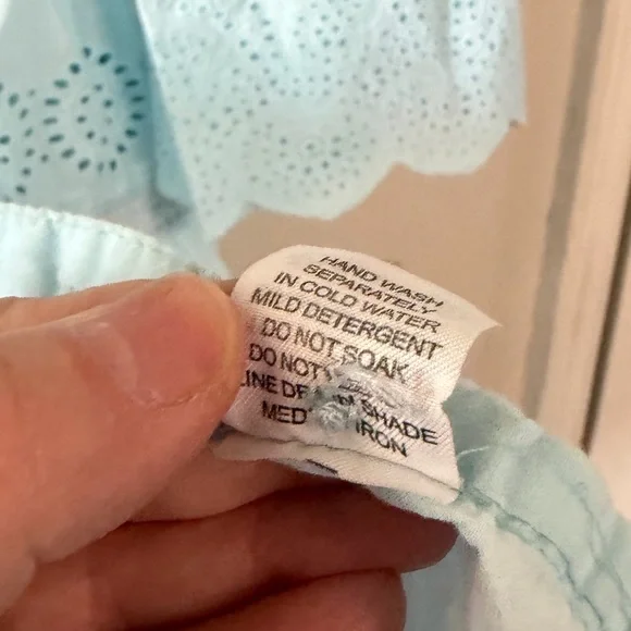 Melissa Odabash Becky Sky Blue Shirt Dress Mini Length Women’s Size Medium - Picture 7 of 12